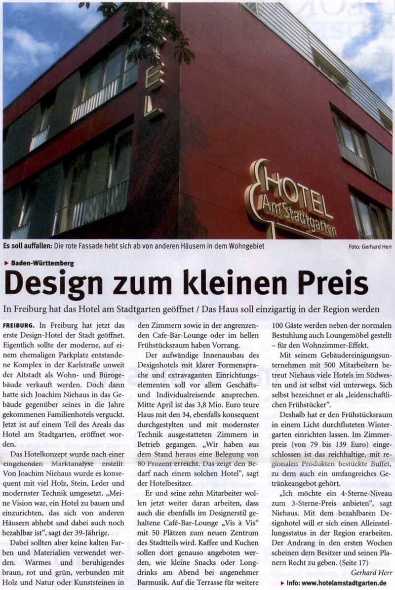 Allg. Gastronomie & Hotelzeitung – Mai 2007