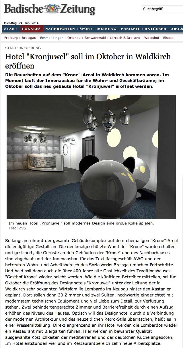 Eröffnung Kronjuwel – Juni 2014