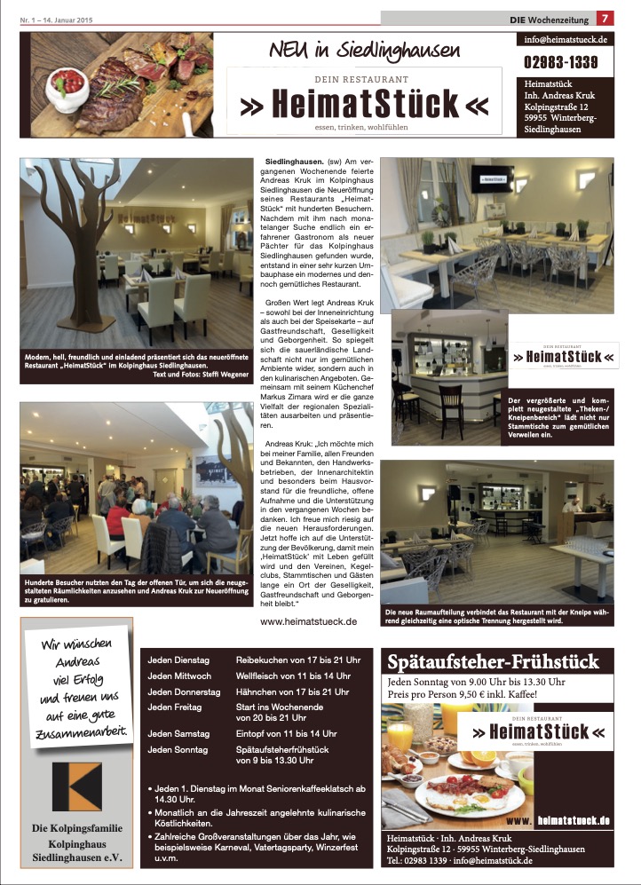 HeimatStück – Januar 2015