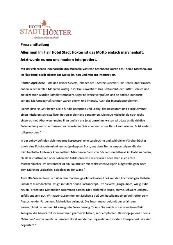 Hotel vor 9 April 2022