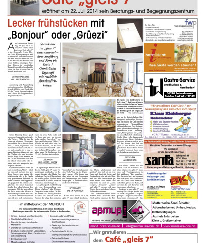 Neueröffnung Gleis 7 – Juli 2014